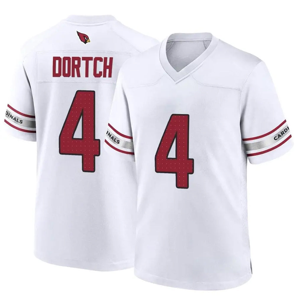 A.Cardinals #4 Greg Dortch Player White Home Game Football Jerseys