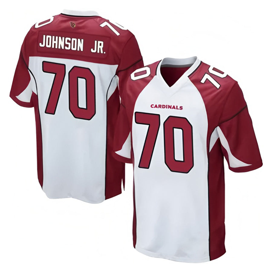 A.Cardinals #70 Paris Johnson Jr. Player White Home Game Football Jerseys