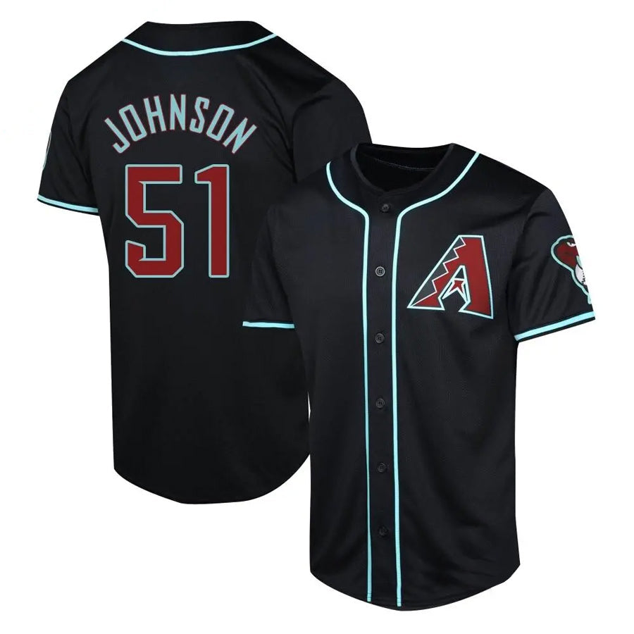 A.Diamondbacks #51 Randy Johnson Player Black Limited Home Baseball Jerseys