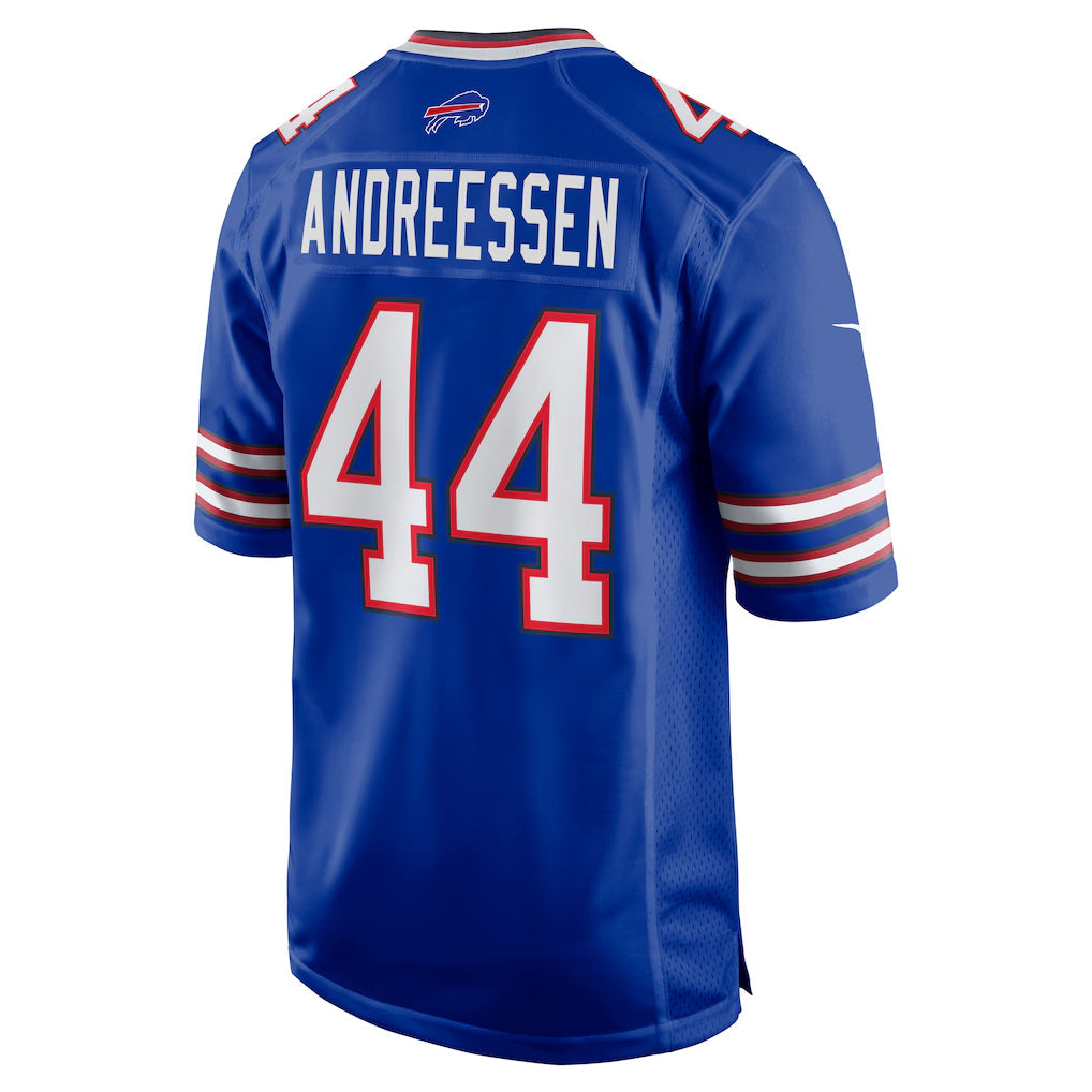 B.Bills #44 Joe Andreessen Player Royal Home Game Football Jerseys