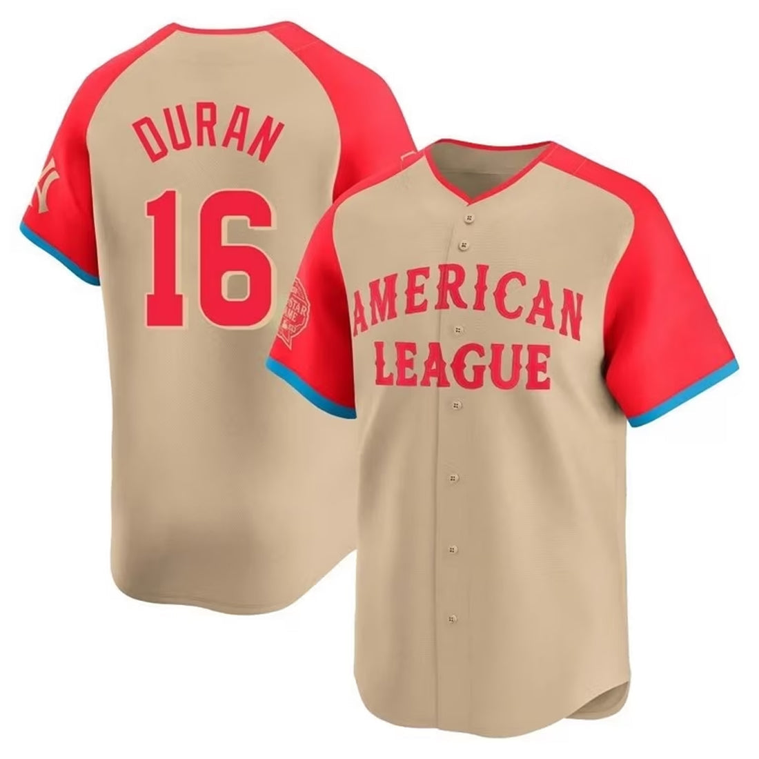 B.Red Sox #16 Jarren Duran Player Short-Sleeved Home Game Baseball Jerseys