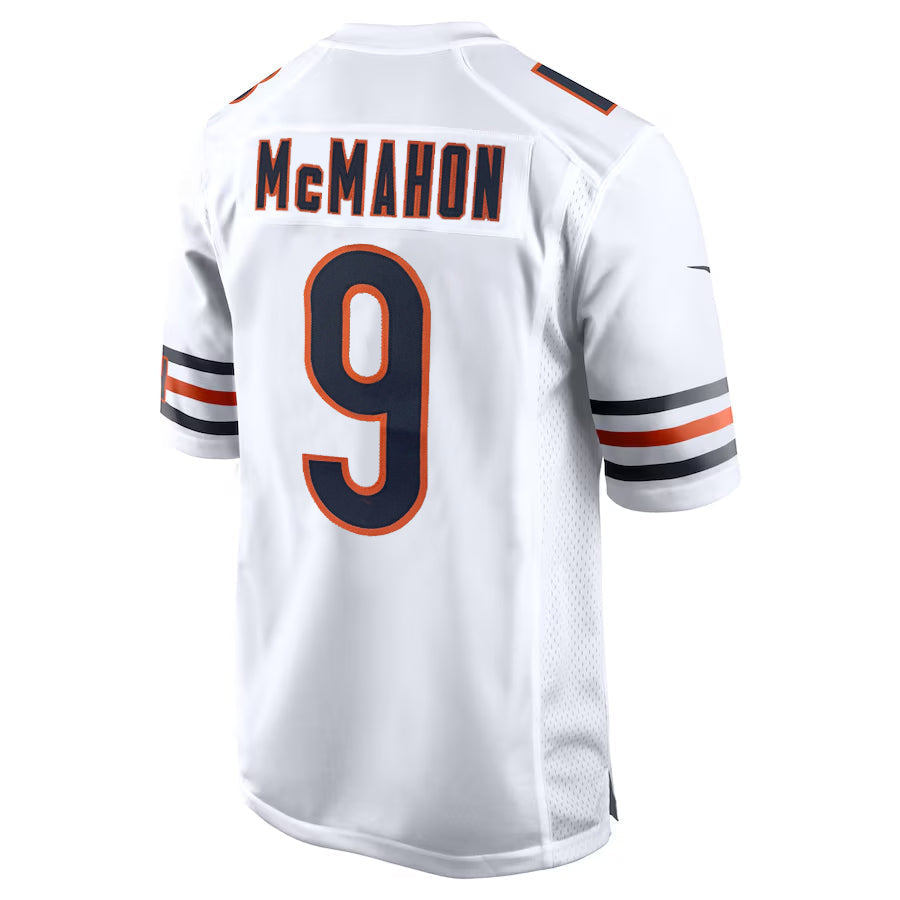 C.Bears #9 Jim McMahon Player White Home Game Football Jerseys