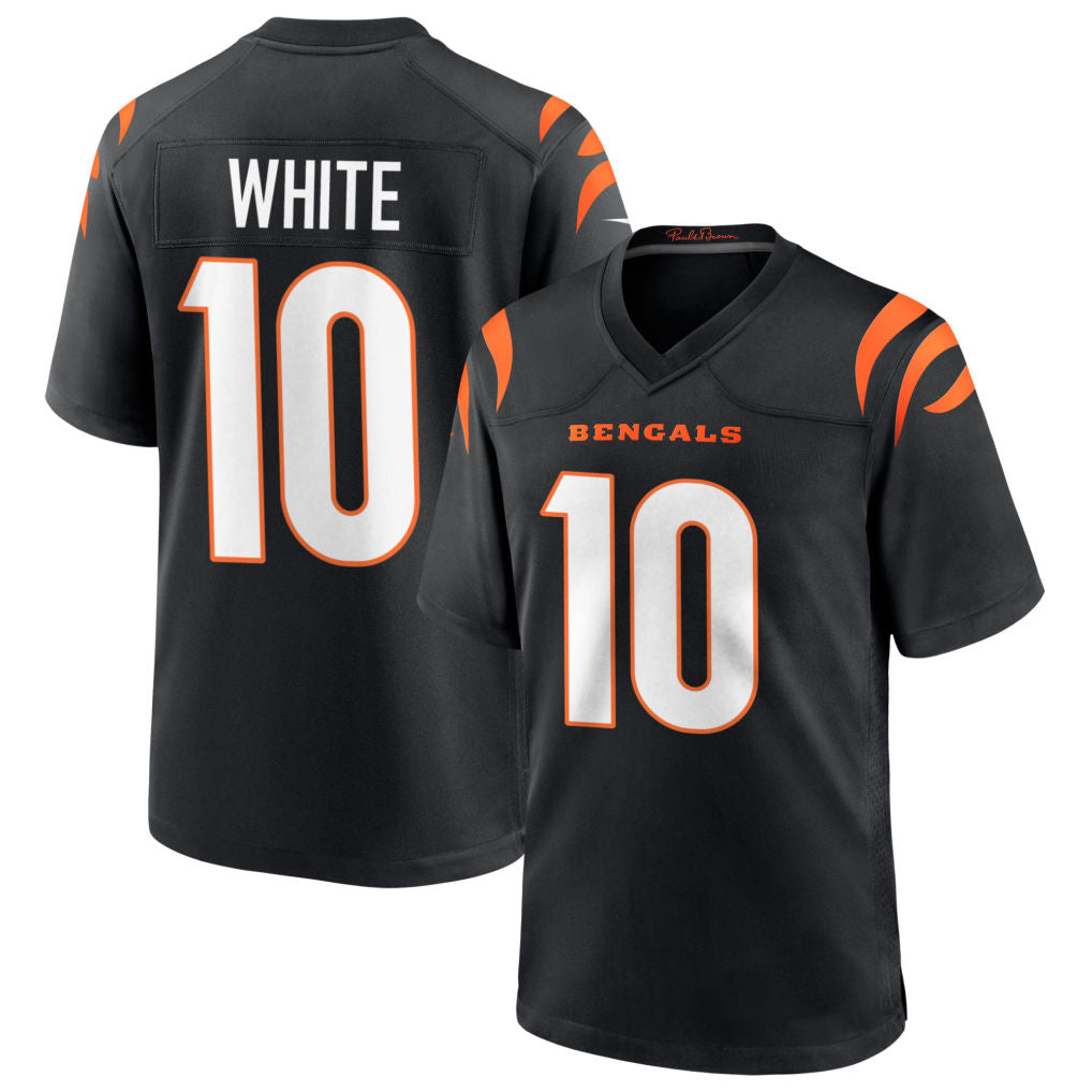 C.Bengals #10 Mike White Player Black Game Football Jerseys