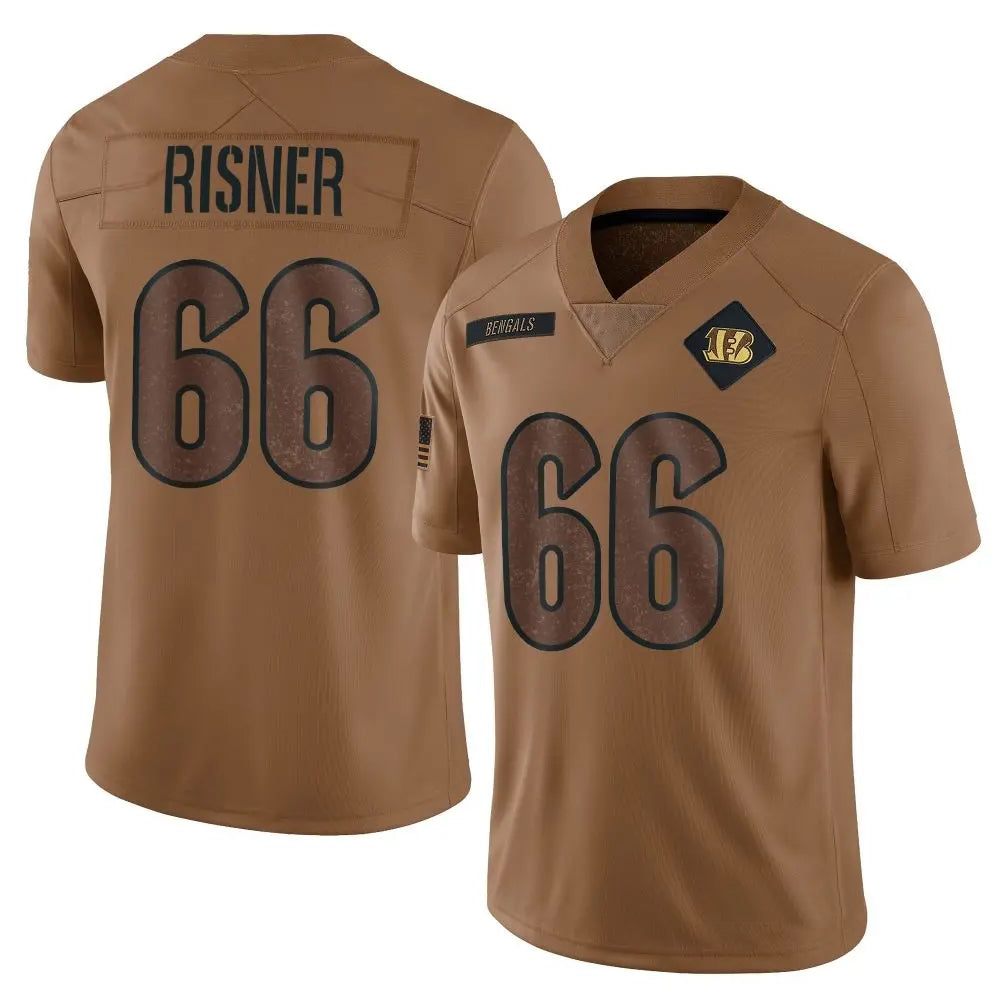 C.Bengals #66 Dalton Risner Player Brown Salute To Service Limited Football Jerseys