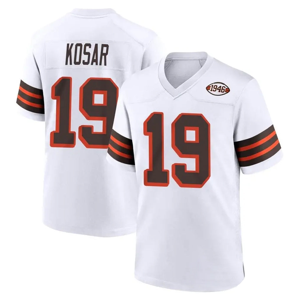 C.Browns #19 Bernie Kosar Player 1946 Collection Alternate White Football Jerseys