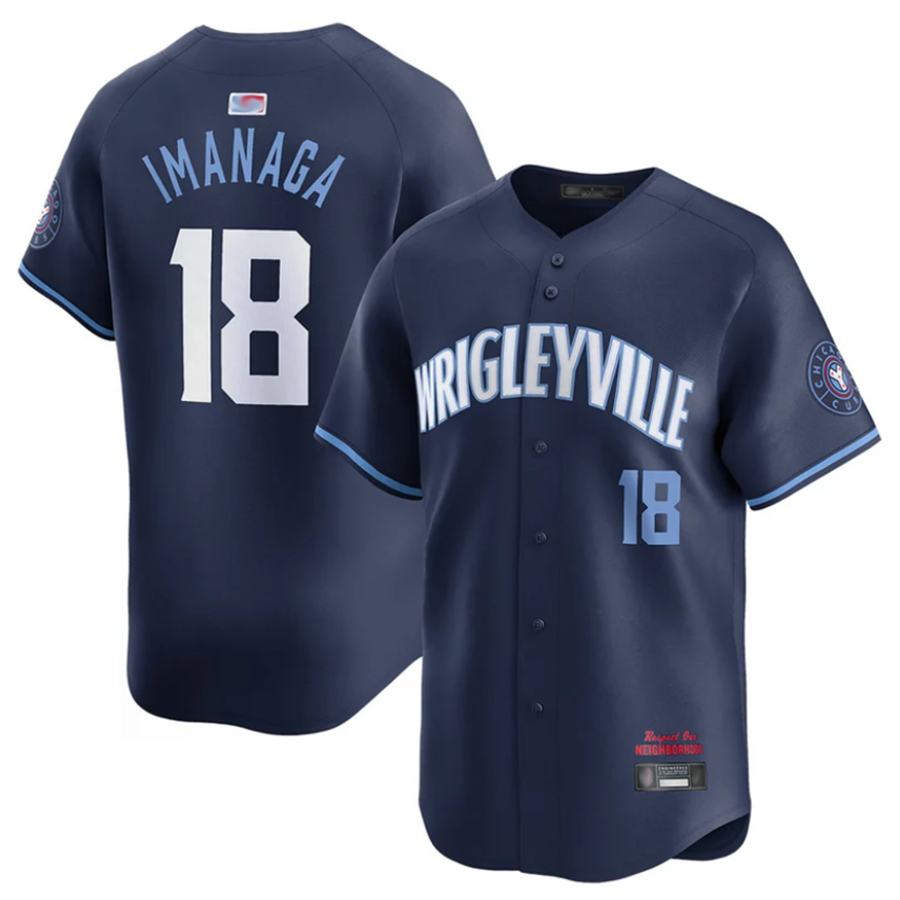 C.Cubs #18 Shota Imanaga Player Navy Home Replica Baseball Jerseys