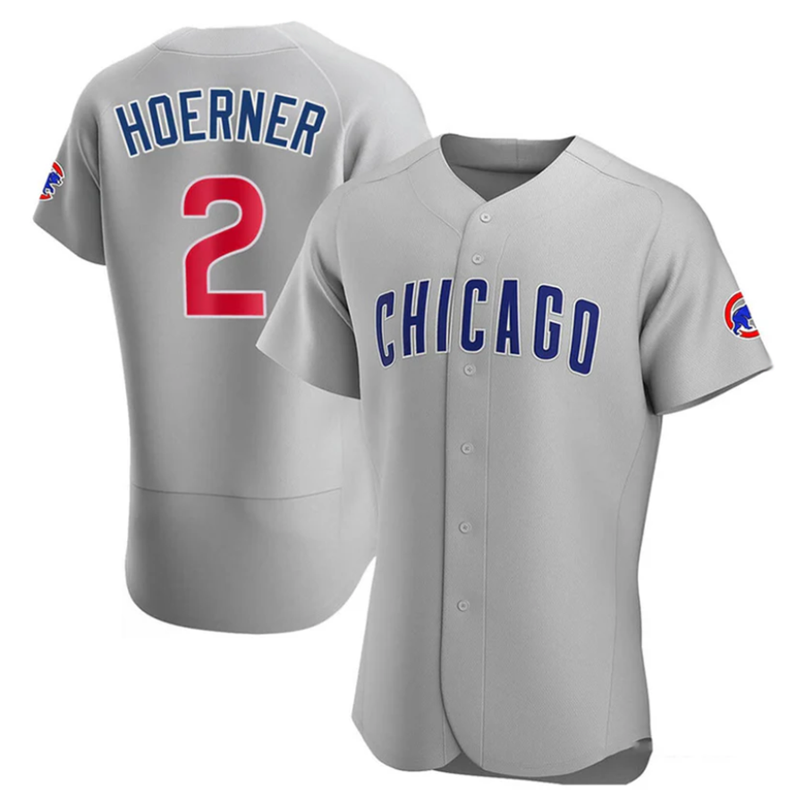 C.Cubs #2 Nico Hoerner Player Gray Home Limited Elite Stitched Baseball Jerseys