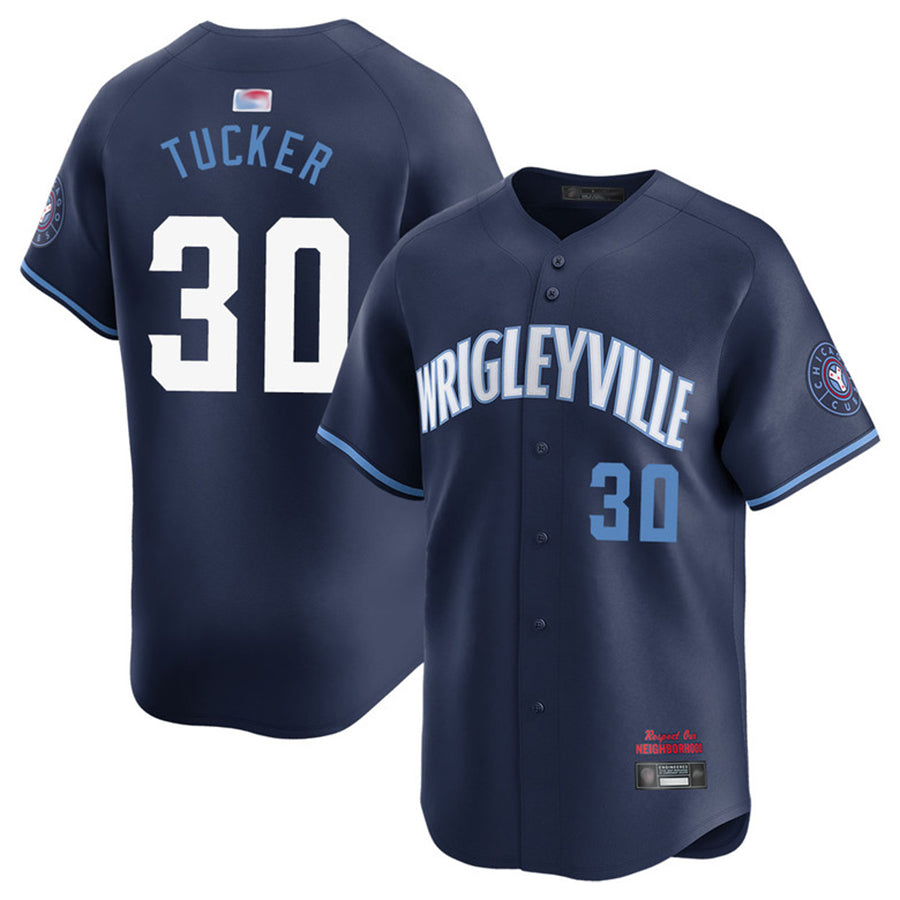 C.Cubs #30 Kyle Tucker Player Navy City Connect Limited Baseball Jerseys