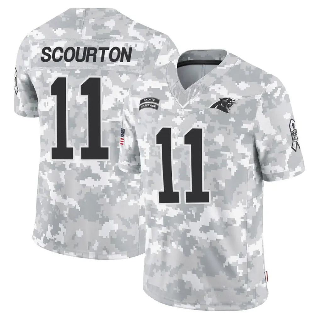 C.Panthers #11 Nic Scourton Player Arctic Camo Salute to Service Limited Football Jerseys