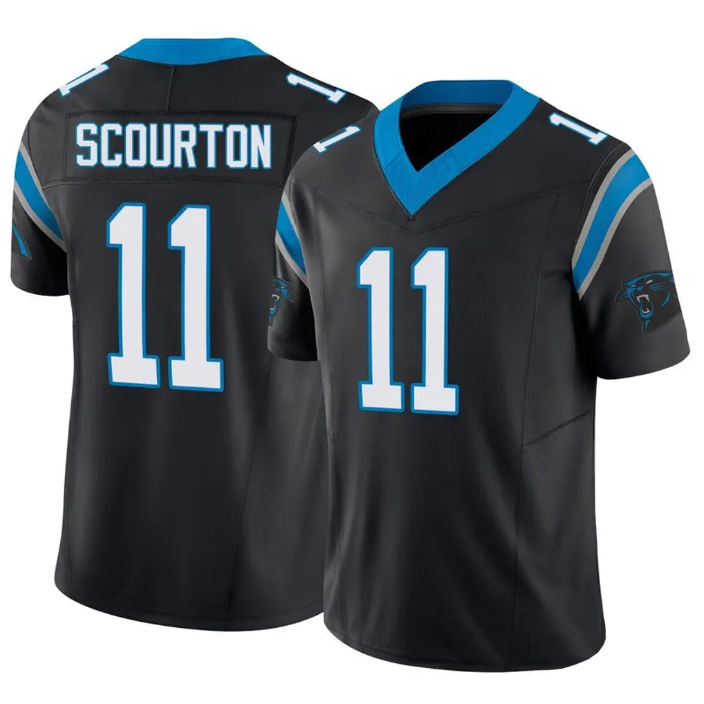 C.Panthers #11 Nic Scourton Player Black Vapor F.U.S.E. Limited Football Jerseys