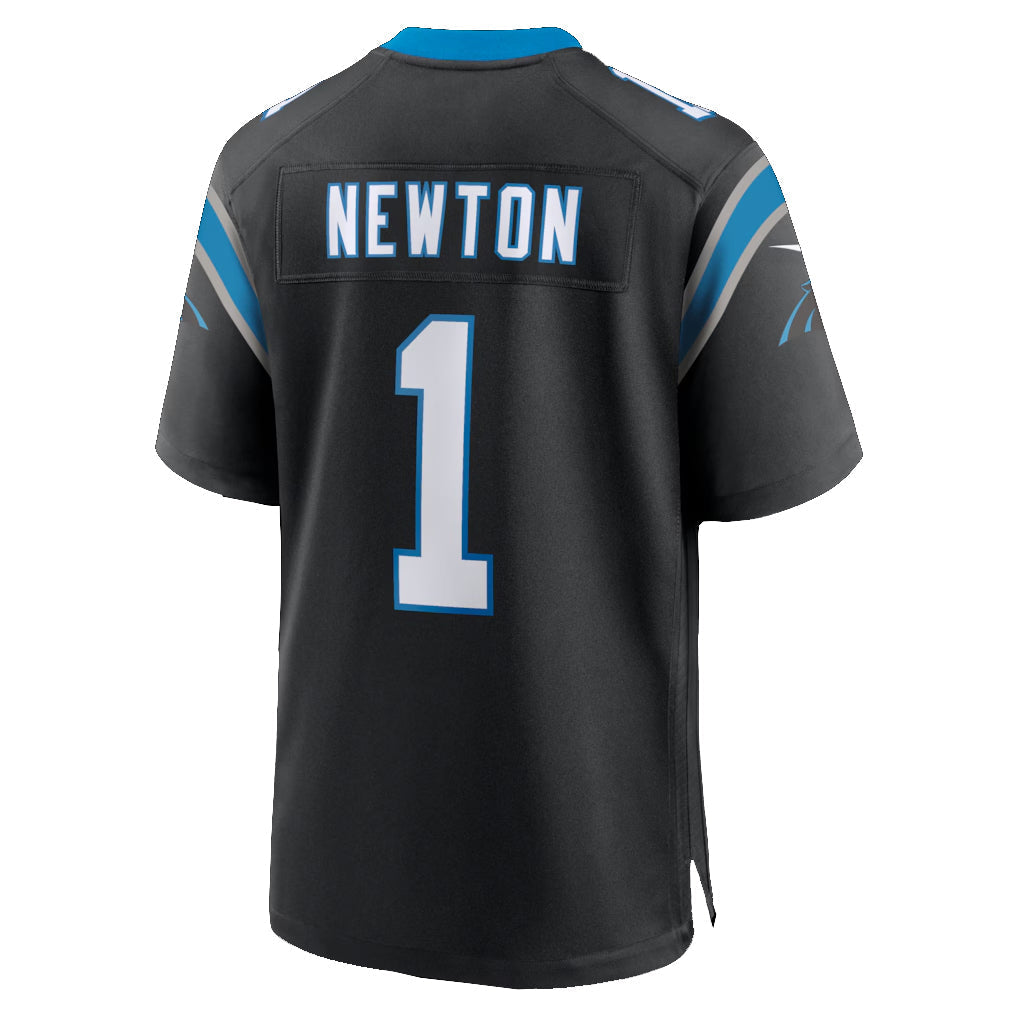 C.Panthers #1 Cam Newton Player Black Home Game Football Jerseys