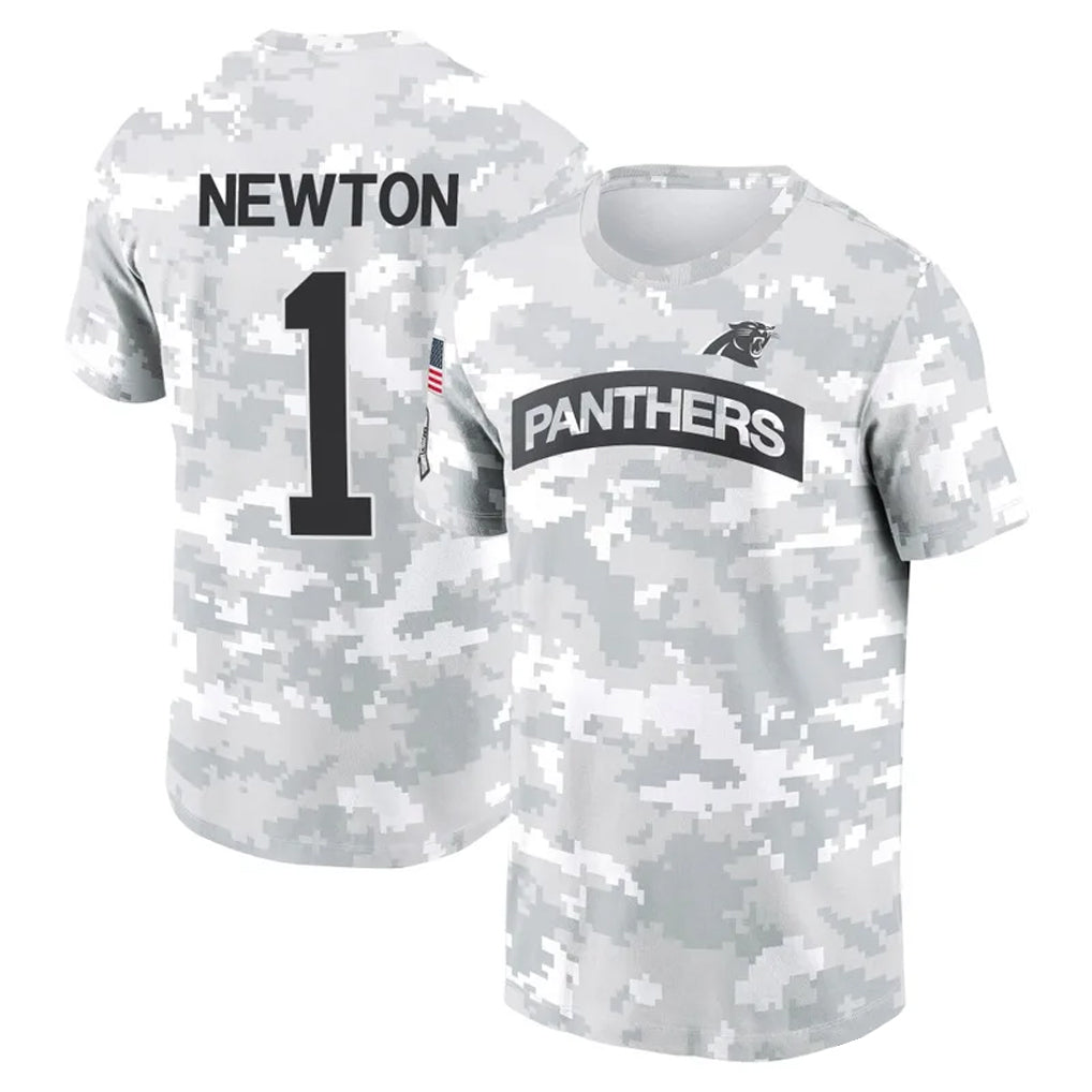 C.Panthers #1 Cam Newton Player Salute to Service Hoodies & T-Shirts Football Jerseys