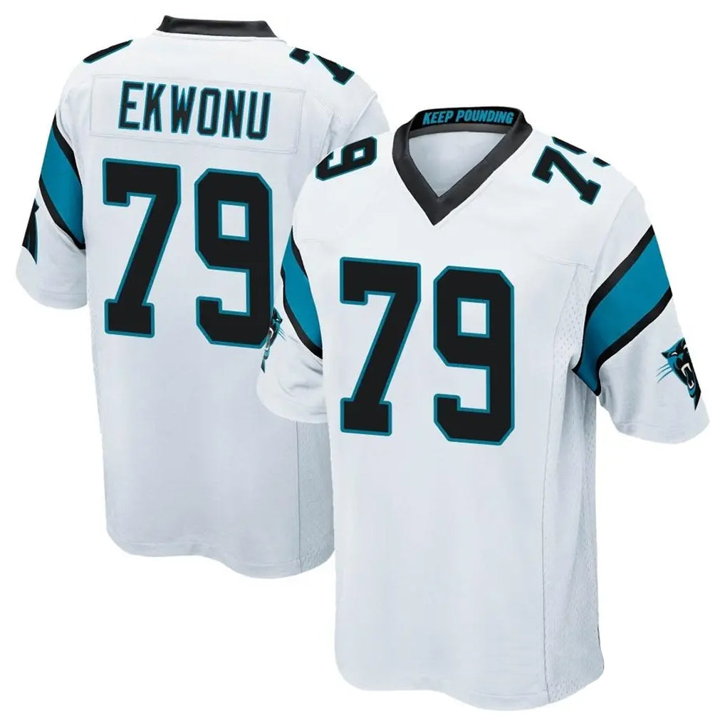 C.Panthers #79 Ikem Ekwonu Player Whtie Game Football Jerseys