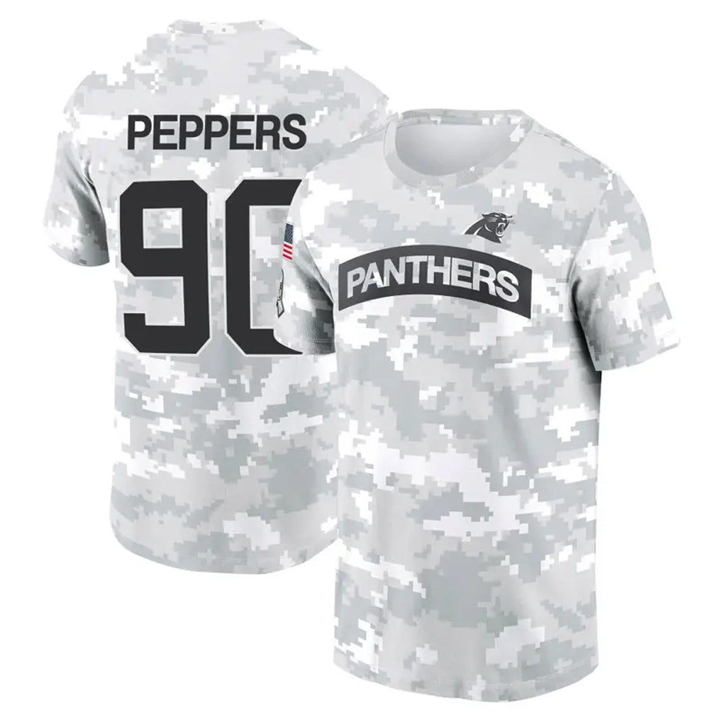 C.Panthers #90 Julius Peppers Player Salute to Service Hoodies & T-Shirts Football Jerseys