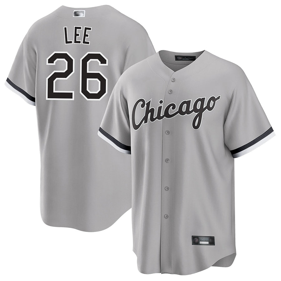C.White Sox #26 Korey Lee Player Gray Road Replica Baseball Jerseys