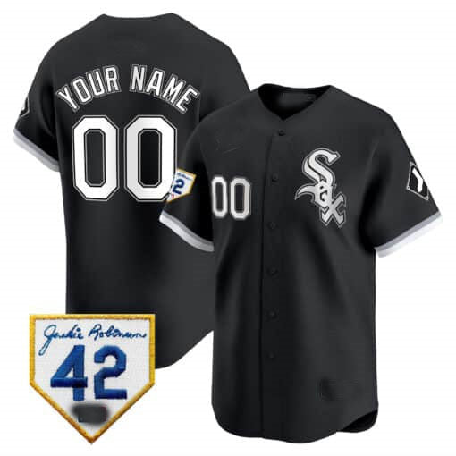 Custom C.White Sox Jackie Robinson Patch Vapor Premier Limited Stitched Baseball Jerseys