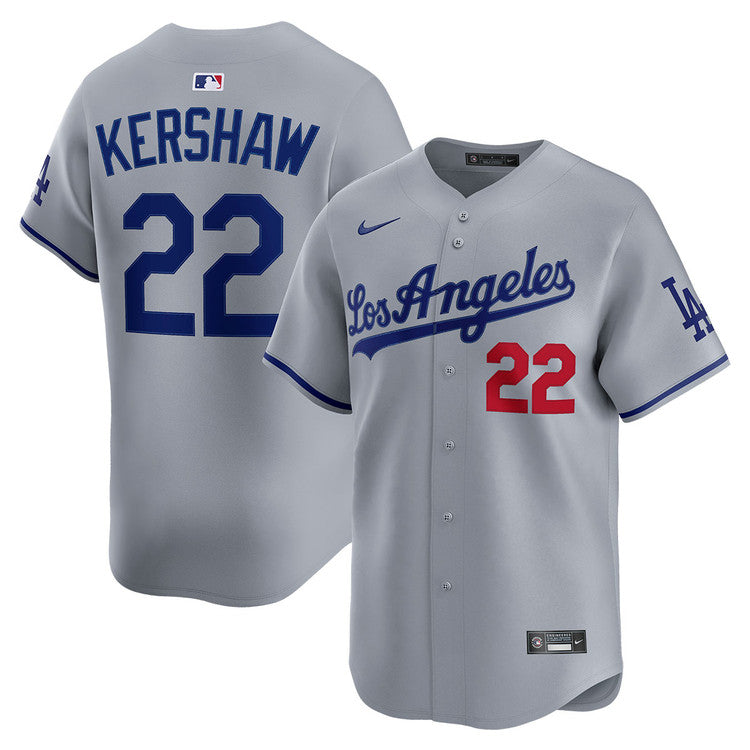 Clayton Kershaw Los Angeles Dodgers Road Limited Jersey - Gray