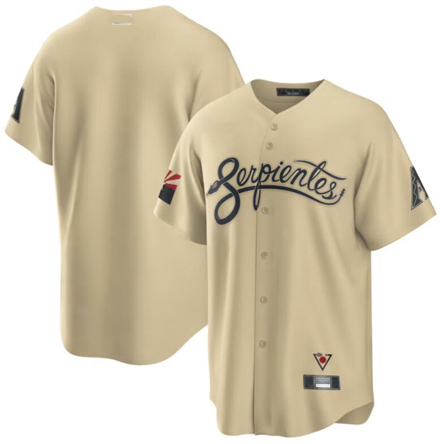 A.Diamondbacks Blank Player City Connect Replica Gold Stitches Baseball Jerseys
