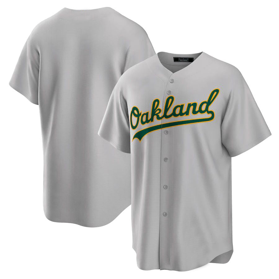 Athletics Blank Player Gray Replica Game Baseball Jerseys