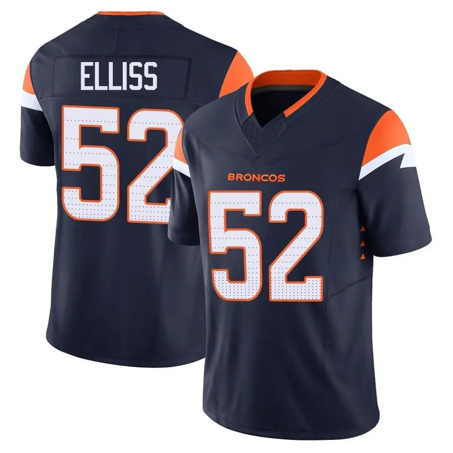 D.Broncos #52 Jonah Elliss Player Navy Vapor F.U.S.E. Limited Football Jerseys