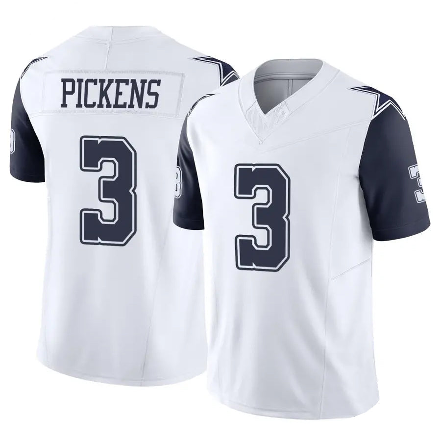 D.Cowboys #3 George Pickens Player White Vapor F.U.S.E. Limited Football Jerseys