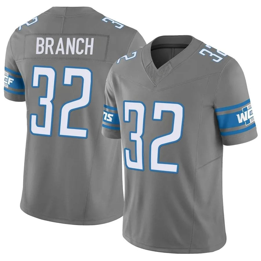 D.Lions #32 Brian Branch Player Gray Vapor F.U.S.E. Limited Football Jerseys