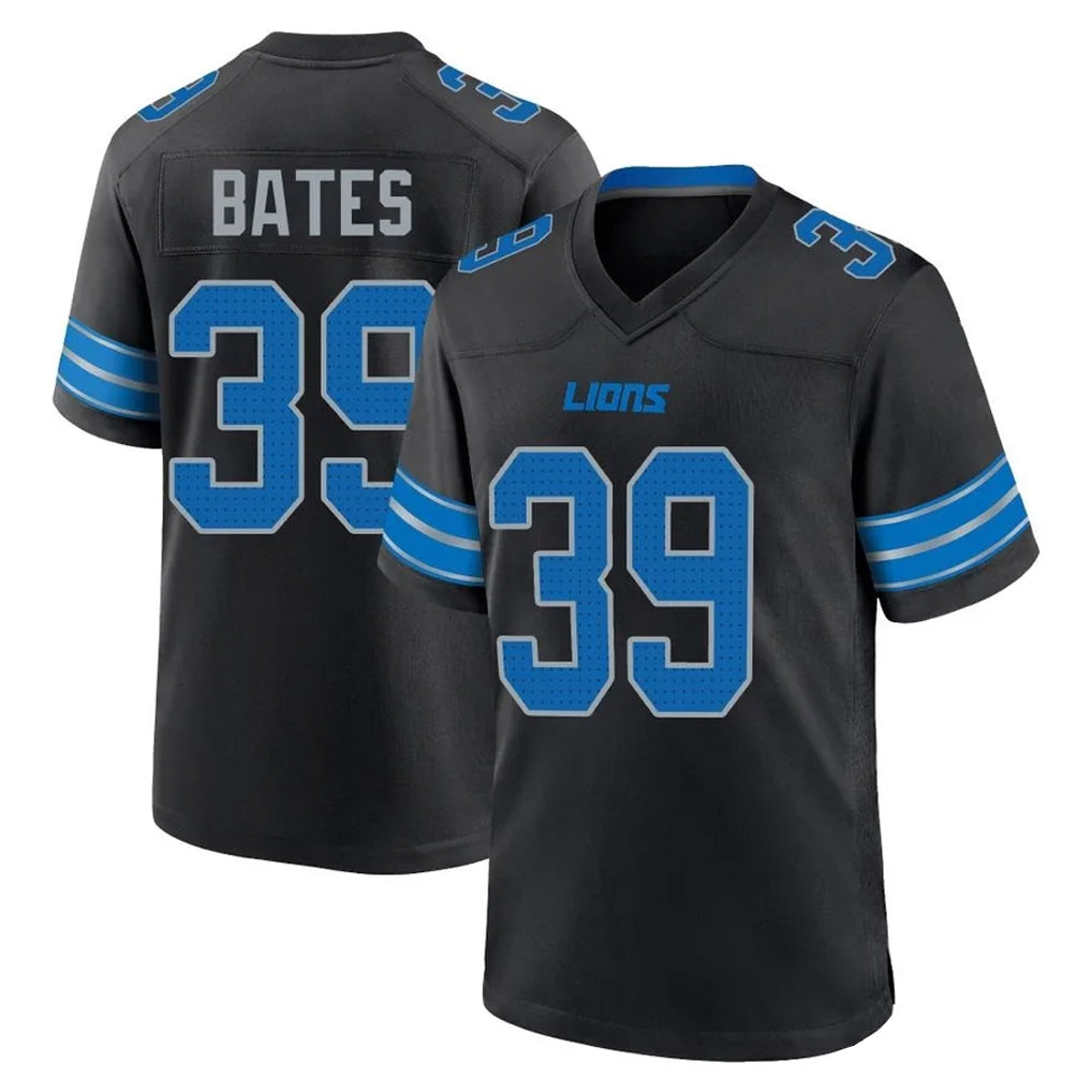 D.Lions #39 Jake Bates Player Black Home Game Football Jerseys