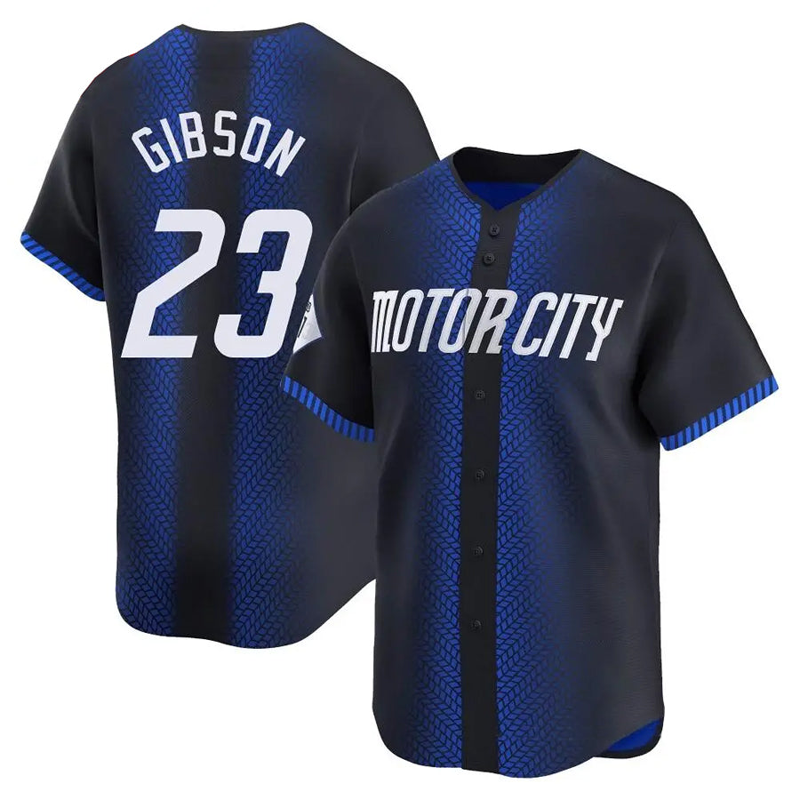 D.Tigers #23 Kirk Gibson Player Blue City Connect Limited Baseball Jerseys