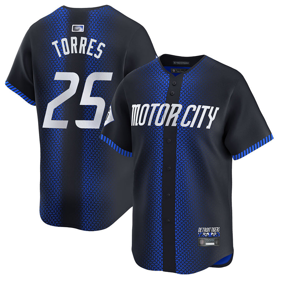 D.Tigers #25 Gleyber Torres Player City Connect Limited Baseball Jerseys