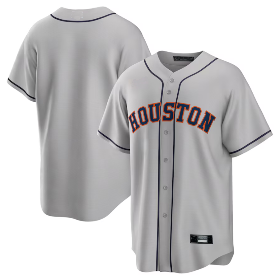 H.Astros Blank Player Gray Road Alternate Limited Game Baseball Jerseys