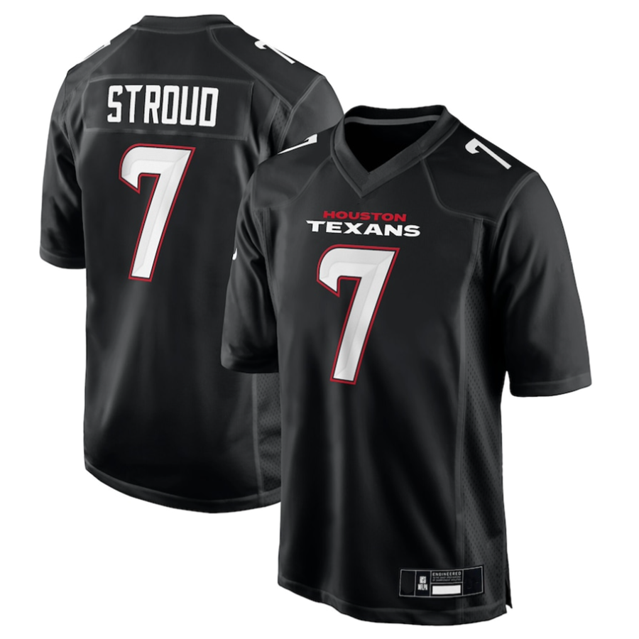 H.Texans #7 C.J. Stroud Player Carbon Black Fashion Football Jerseys