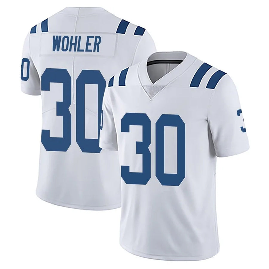 IN.Colts #30 Hunter Wohler Player White Vapor F.U.S.E. Limited Football Jerseys
