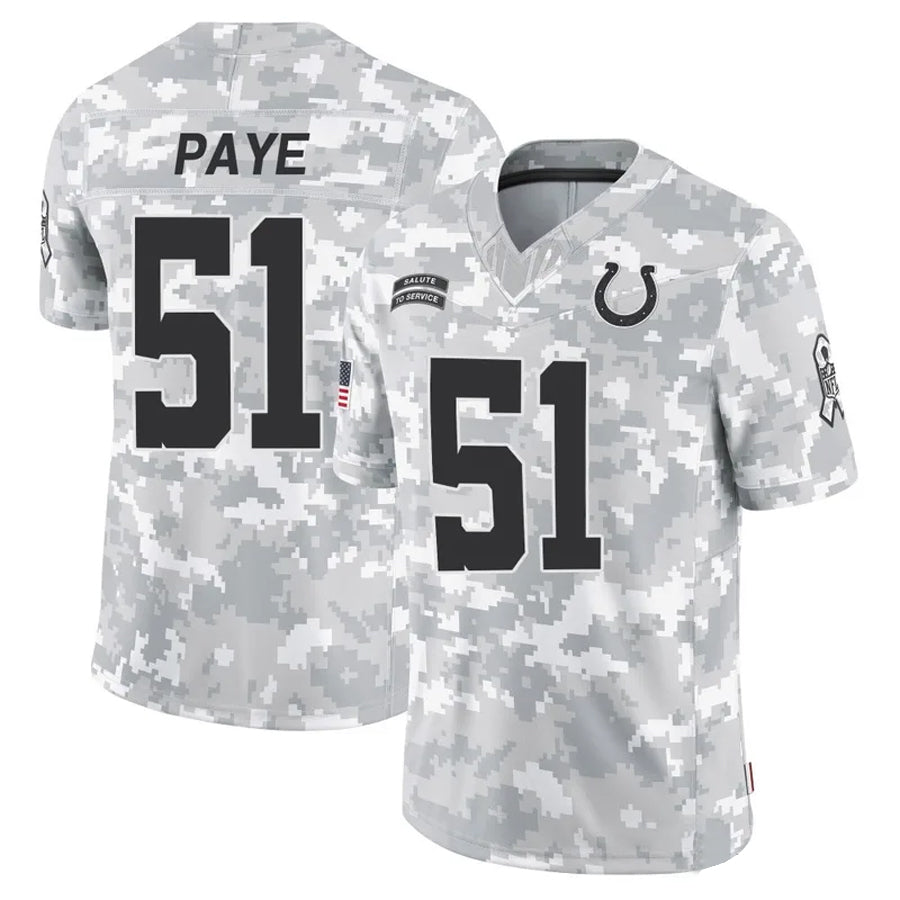 IN.Colts #51 Kwity Paye Player Arctic Camo Salute to Service Limited Football Jerseys