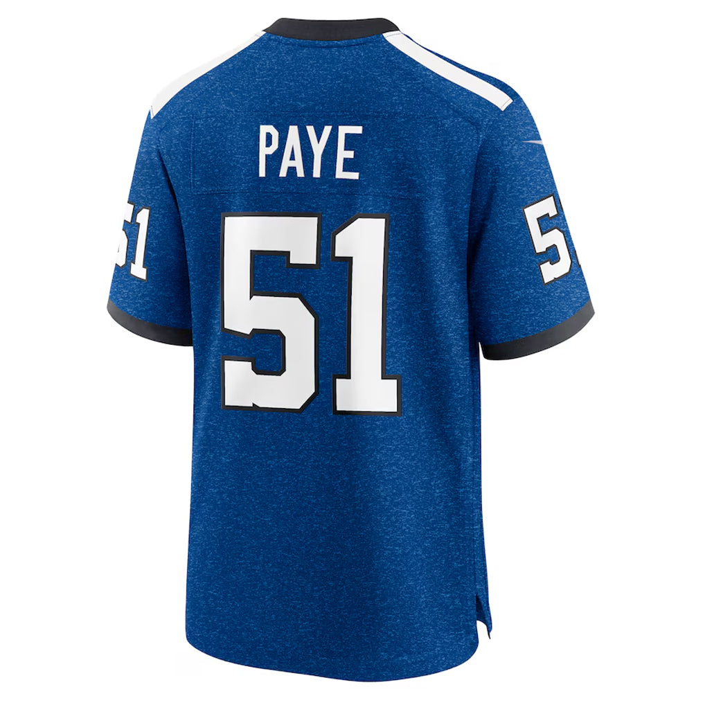 IN.Colts #51 Kwity Paye Player Royal Alternate 2 Game Football Jerseys