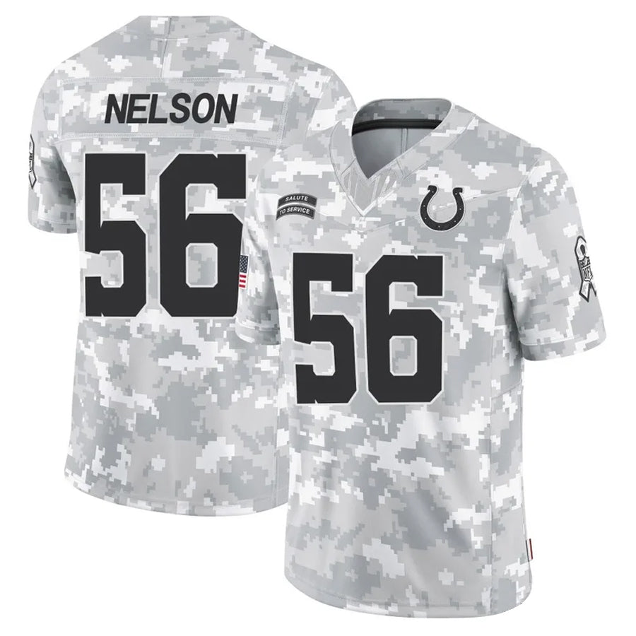 IN.Colts #56 Quenton Nelson Player Arctic Camo Salute to Service Limited Football Jerseys