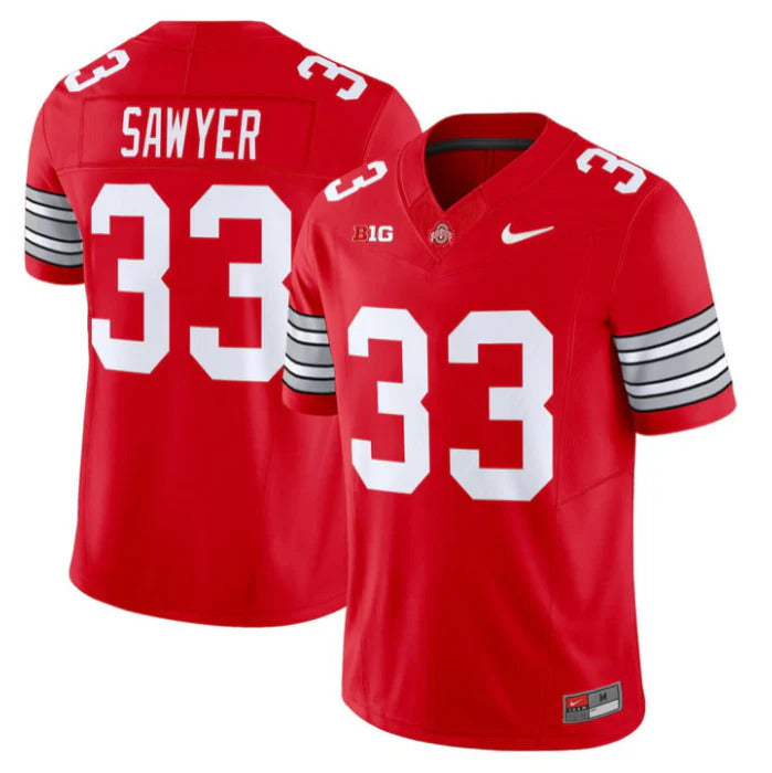 Jack Sawyer Ohio State Buckeyes Jersey – Red
