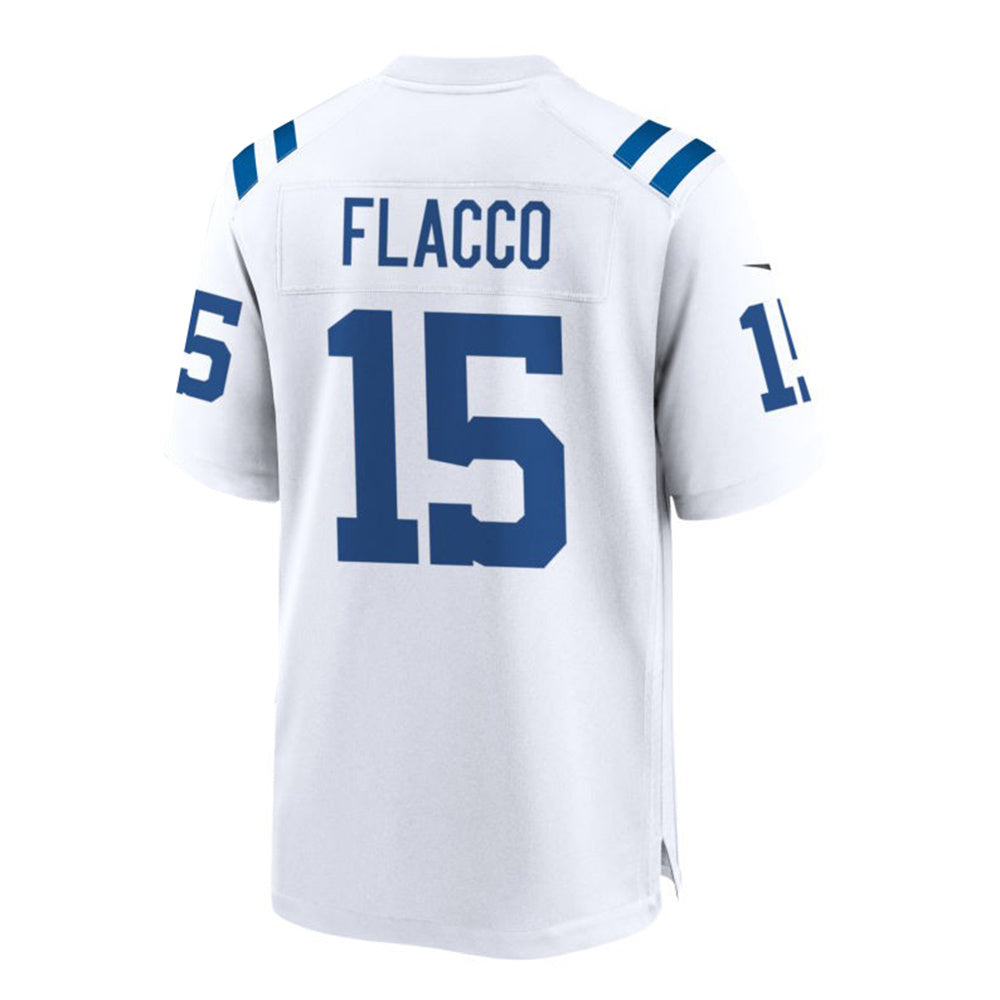 IN.Colts #15 Joe Flacco Player White Home Game Football Jerseys