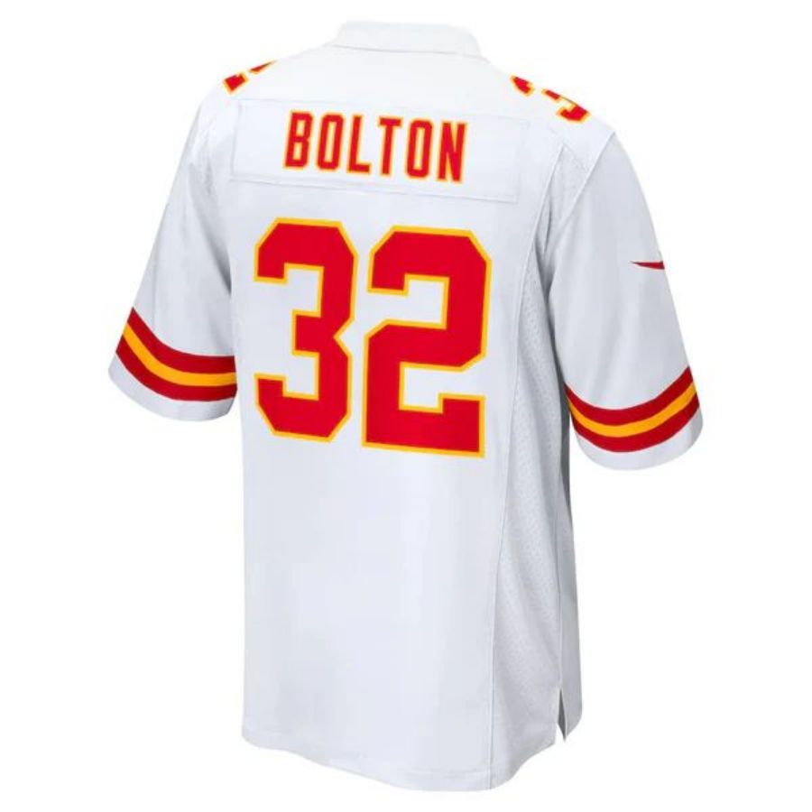 KC.Chiefs #32 Nick Bolton Player White Home Game Football Jerseys
