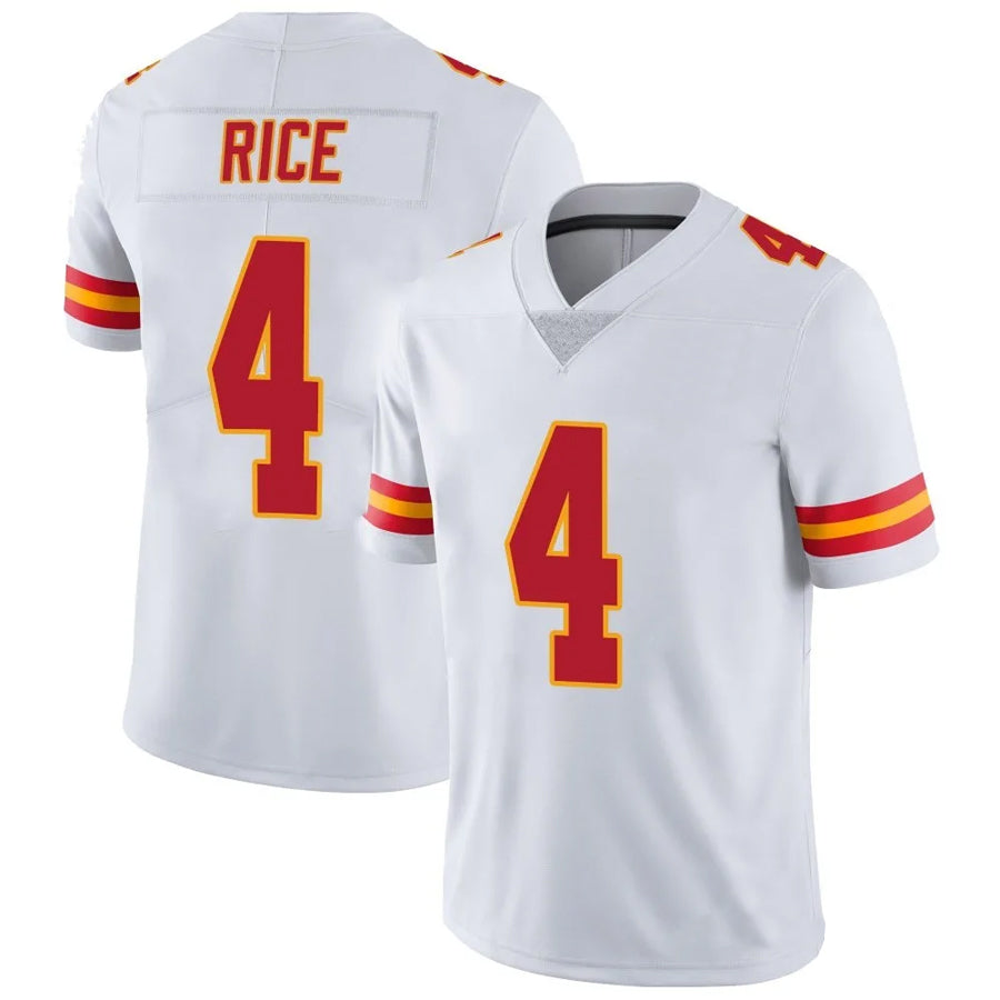 KC.Chiefs #4 Rashee Rice Player White Vapor Limited Stitched Football Jerseys