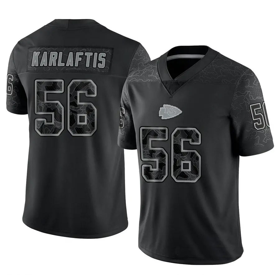 KC.Chiefs #56 George Karlaftis Player Black RFLCTV Limited Football Jerseys