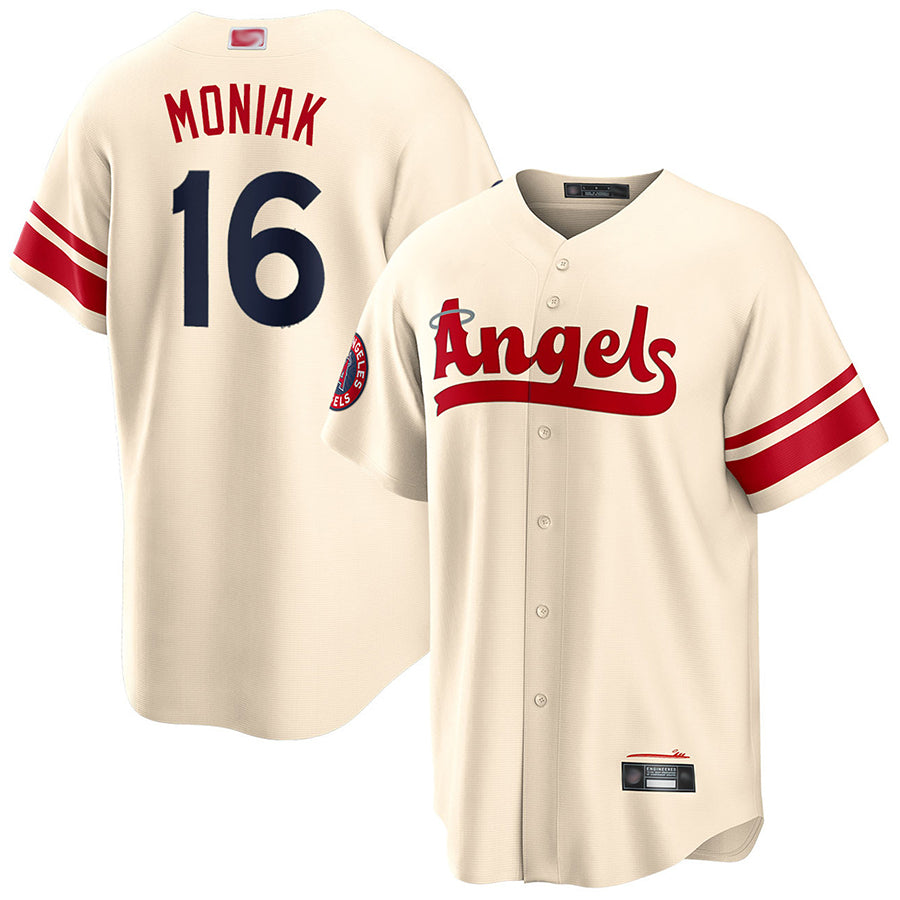 LA.Angels #16 Mickey Moniak Player Cream City Connect Replica Baseball Jerseys