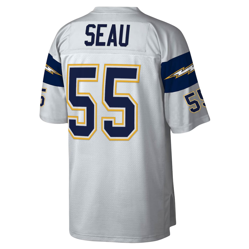 LA.Chargers #55 Junior Seau Player  White Legacy Replica Football Jerseys