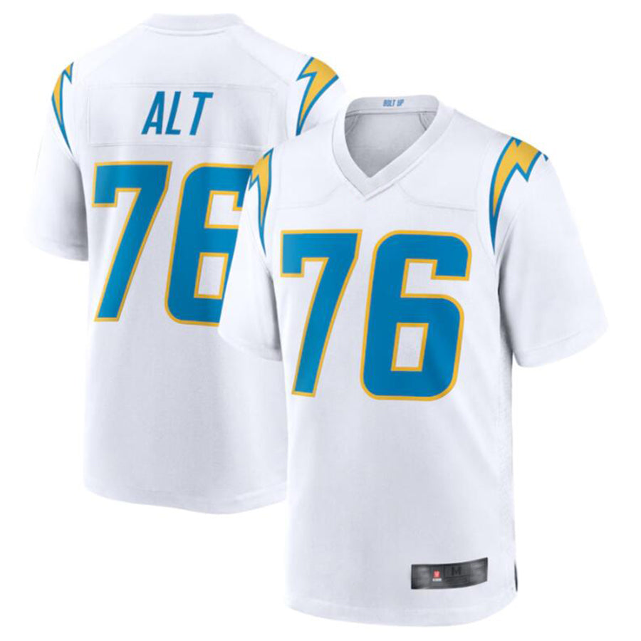 #76 Joe Alt Player LA.Chargers White Game Stitched Football Jerseys