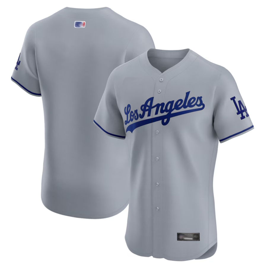 LA.Dodgers Blank Player Gray Road Vapor Premier Elite Baseball Jerseys