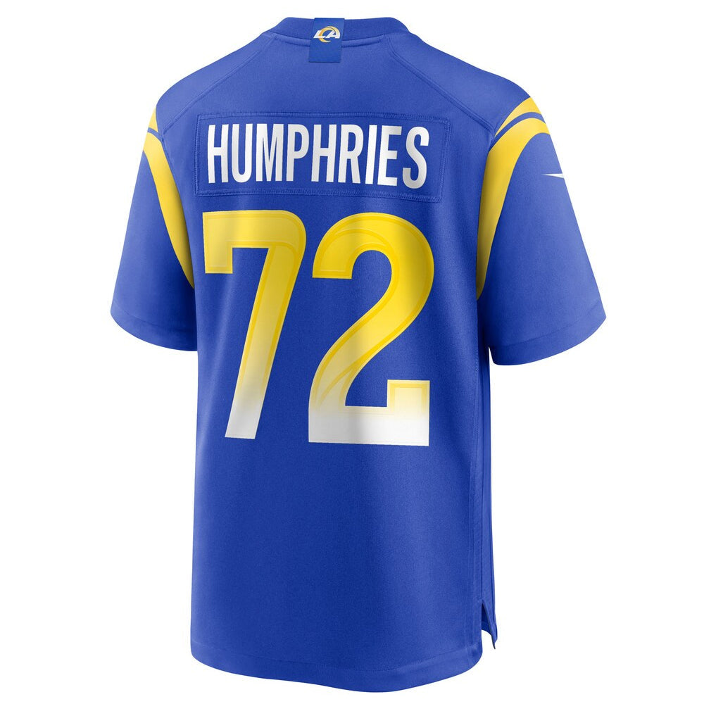 LA.Rams #72 D.J. Humphries Player Royal Home Game Football Jerseys