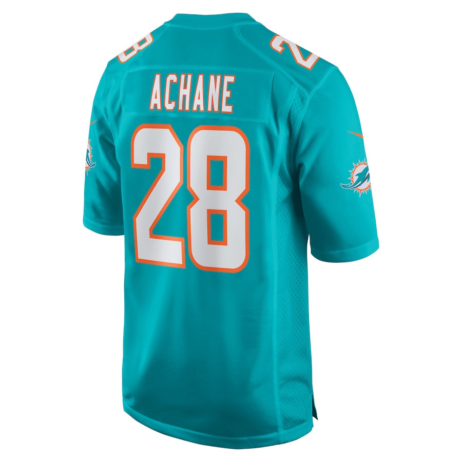 M.Dolphins #28 De?¡¥Von Achane Player Aqua Home Game Football Jerseys