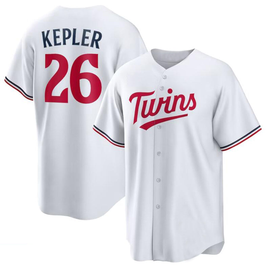 M.Twins #26 Max Kepler Player White Home Replica Baseball Jerseys