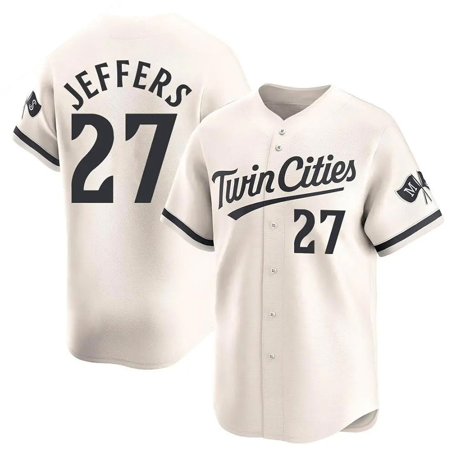 M.Twins #27 Ryan Jeffers Player Cream Limited Baseball Jerseys