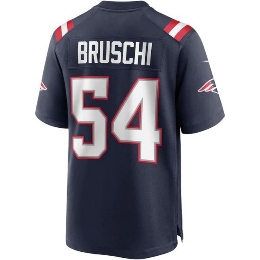 #54 Tedy Bruschi Player NE.Patriots Navy Game Football Jerseys