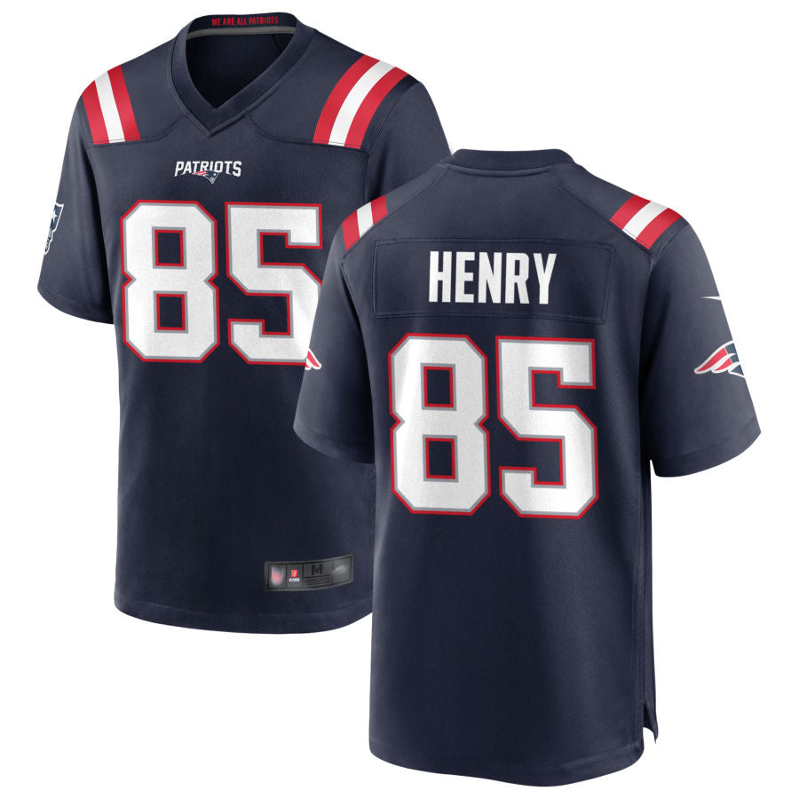 NE.Patriots Game Home Football Jerseys - Navy - #85 Hunter Henry Player